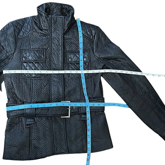 Kenneth Cole Reaction Black Coat size S Polyester Quilted Structured - Picture 5 of 11